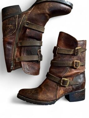 Freebird by Steven distressed leather buckle boots 🤎✨